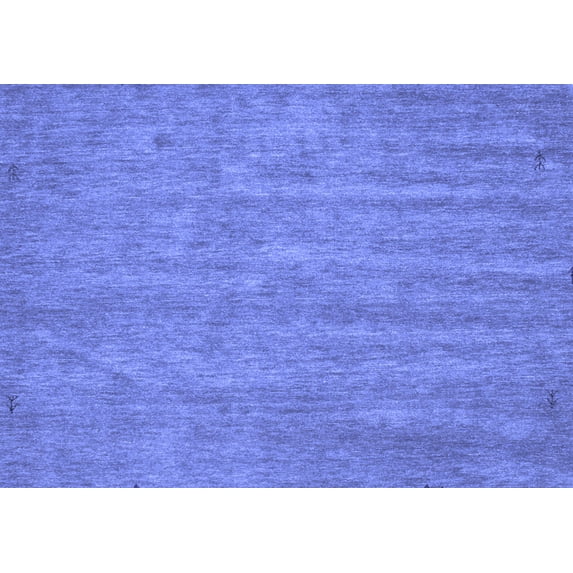 Ahgly Company Machine Washable Indoor Rectangle Abstract Blue Contemporary Area Rugs, 8' x 12'