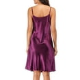 thumbnail image 6 of KingShop Sleepwear Silk Pajamas V Neck for Women Satin Lingerie Nightdress Chemise Slip Nightgown Dress, 6 of 8