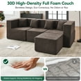 thumbnail image 6 of BEHOST 102.5" L Shaped Modular Sectional Sofa with Extra Deep Seats, Cloud Couch for Small Living Room,Teddy Brown, 6 of 10