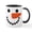 White/Black Inside, variant on CafePress - Snowman Mug - 11 oz Ceramic Mug - Novelty Coffee Tea Cup