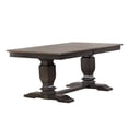 thumbnail image 3 of 7-Pc Pedestal Wood Dining Set in Gray/Black Stone, 3 of 6