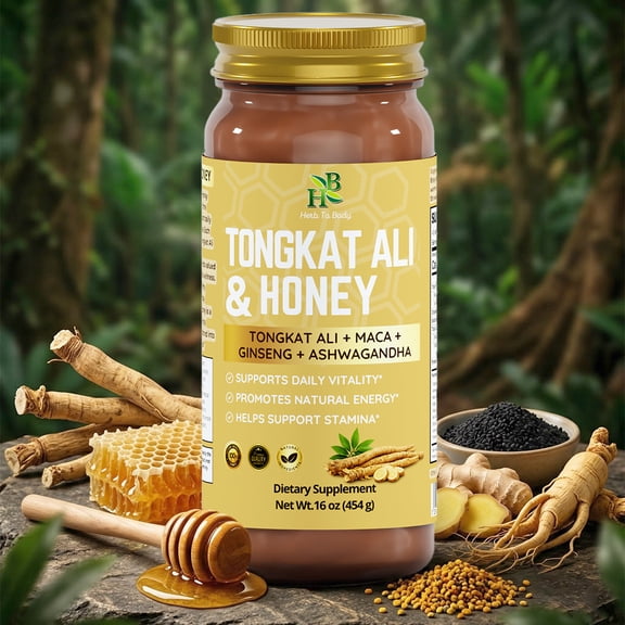 Herb To Body Tongkat Ali Honey | Multifloral Honey | Wildcrafted | 16oz