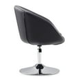 thumbnail image 4 of Hopper Black and Polished Chrome Faux Leather Adjustable Height Chair, 4 of 6