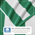 thumbnail image 3 of 100% Cotton Cabana Striped Beach & Pool Towels (4 Pack - 30" x 60", Multi - Orange, Pink, Green, Navy), 3 of 6