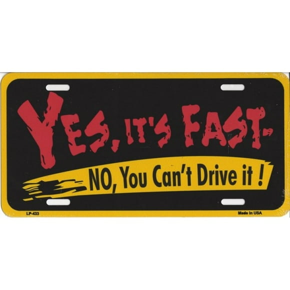 Yes, It's Fast. No, You Can't Drive It! License Plate