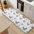 thumbnail image 5 of Black White Butterfly Pattern Kitchen Rug Mat,Kitchen Runner Rugs Non Skid Washable,Decorative Kitchen Floor Mats for Kitchen,Sink,Laundry,17"x47.2", 5 of 7