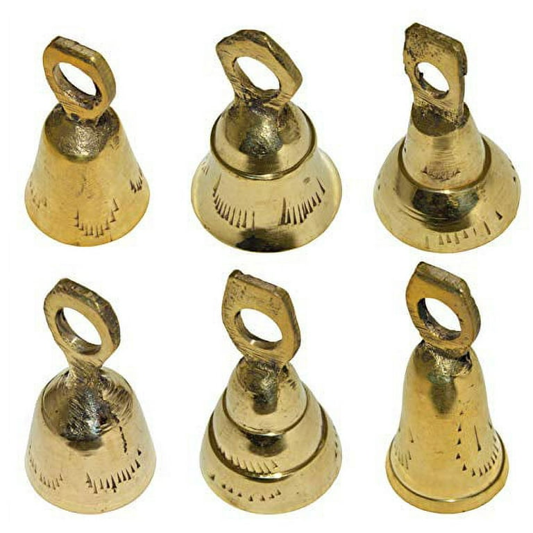 Flower Golden Shiny Brass Bells Gift Topper Bells Home Decor Small Cra –  IndiBellStudio