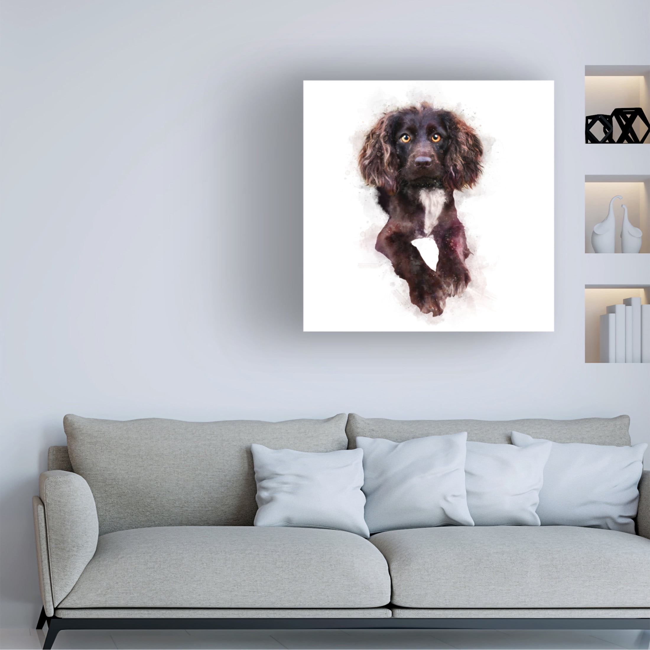 Trademark Fine Art Emel Tunaboylu Baby Puppy Canvas Wall Art