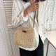 thumbnail image 4 of Bolsos de paja hechos a mano para mujer Bolsa de cesta Likrtyny tejida bolsos de playa bohemios de verano bolsos de lona de marca de lujo para mujer, 4 of 9