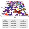 thumbnail image 4 of Colorful Butterfly Ultra Soft Cozy Flannel Blanket - Lightweight Warm Blankets - Pet Throw Blanket - for Adults Outdoor Travel, Indoor Bed Couch Sofa Room Decor All Seasons 50'''' x 60'''', 4 of 6