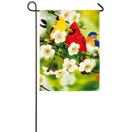 - Songbirds On a Flowering Branch Garden Flag, Welcome guest to your home with this cheery, spring flag! By Evergreen Enterprises Inc