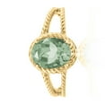 thumbnail image 5 of AoneJewelry 1.25 Carat Green Amethyst Oval Shape Ring In 10K Solid Rose, White & Yellow Gold, 5 of 5