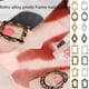 thumbnail image 4 of Marco de fotos de aleación retro para decoración de uñas, diseño de uñas hueco, antiguo, de encaje, ovalado, con diamantes, rectangular, tridimensional, 4 of 5