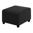 thumbnail image 1 of ziyahi Office Hotel Simple Design Solid Color Elastic Ottoman Slipcover Living Room Footstool Cover Protector Accessory White Black, 1 of 6
