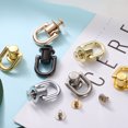 thumbnail image 4 of Remaches de bola de metal con anillo en D, 8 piezas de botones de cabeza de bola con tornillo (plata), 4 of 6