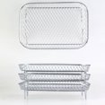 thumbnail image 2 of Ounissouiy Parrilla apilable de tres capas para freidora de aire, accesorios duraderos para freidora de aire de construcción de acero inoxidable Utensilios de cocina, 2 of 6