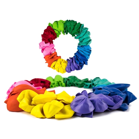 BESTSKY 100 pcs 12 inch Latex Colorful Balloons Thick Solid Rainbow Balloons 10 Different Colors for Multi Color Balloon Theme Party,Balloon Garland,Balloon Arch,and Balloon Column Stand