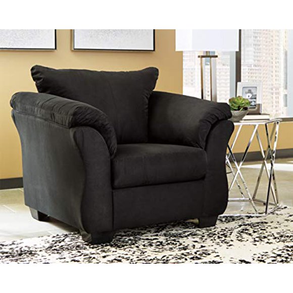Signature Design by Ashley - Fauteuil d'Appoint Contemporain Darcy, Noir