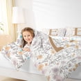 thumbnail image 4 of Homewish Rustic Plant Floral Queen Comforter Set,Retro Country Flower Bedding Sets,First Letter E Bedding Comforter Set For Girls,Super Cozy Room Decor Reversible,3pcs, 4 of 8