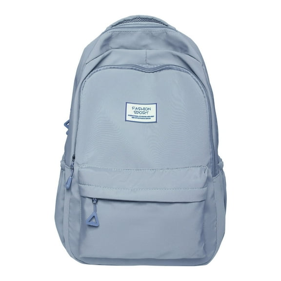 SUSHANG Student Backpack Fashionable Simple Solid Color Large Capacity Lightweight Practical Student Backpack