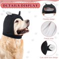 thumbnail image 2 of Gorro de punto negro para perros y mascotas, silencioso, cálido y con protección contra el ruido, para perros medianos y grandes, 2 of 5