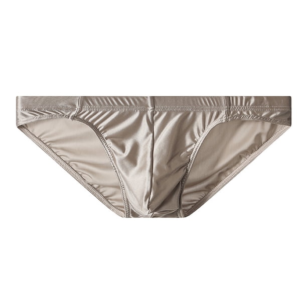 Calzoncillos holgados para hombre, elásticos, de cintura media, convexos en forma de U, de color liso, de alta elasticidad, transpirables, para dormir.