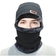 thumbnail image 4 of Winter Thermal Plush Hat Scarf Woolen Cap Cycling Windproof Cap Two-Piece 2Pc, 4 of 4