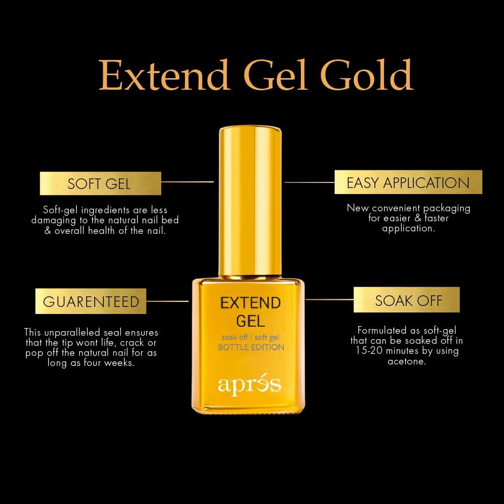APRÉS Apres Extend Gel 2-Pack with Curved Nail File and Nail Buffer - Gel-X Nail Care Set