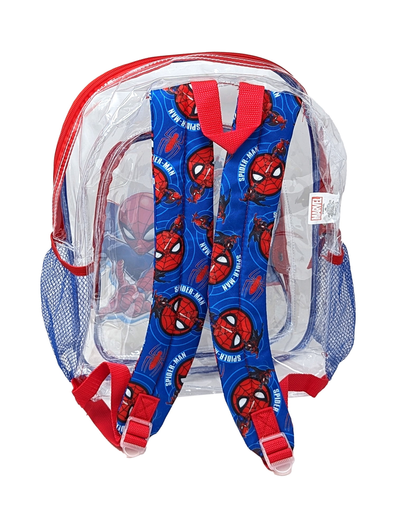 Spider-Man Backpack Clear Transparent 16" Miles Morales Marvel Boys Kids