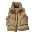 thumbnail image 1 of Kcodviy 2025 Autumn Winter Ladies insulated Jacket Oversized Solid Puff Padded Wearing Someone Else's Clothes Vest, 1 of 4