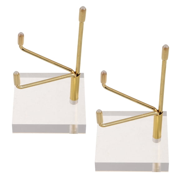 CRAFTHROU 2Ud Bases Doradas Para Mostrar Y Minerales Con Moderno Y Compacto