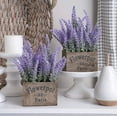thumbnail image 5 of Yirtree 5PCS Fake Flowers Artificial Lavender Faux Plastic Plants for Home Decor Wedding Kitchen Garden Patio Porch Window Box Office Table Centerpieces Indoor Outdoor Decorations, 5 of 8