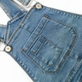 thumbnail image 6 of KIDSCOOL SPACE Girls Denim Overalls, Elastic Waistband Inside Washed Stretchy Jeans Jumpsuit,Light Blue,3-4 Years, 6 of 8