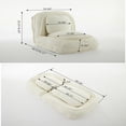 thumbnail image 3 of Sumdeal Adjustable Lazy Sofa Couch: 5-Position Modern Sofa Bed for Living Room, Bedroom, and Small Spaces,White, 3 of 9