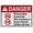 Warning Sign 3, variant on Weatherproof Horizontal ANSI Flammable Sign (Flammable materials No smoking or open flames within 50 feet) 8 in" x 12 in" UV Resistant Indoor Outdoor Workplace Insdustrial Caution Danger Warning SIgn