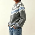 thumbnail image 4 of SeekIslan Women's Sweaters with Fair Isle Pattern Crew Neck Long Sleeve Knit Sweaters, 4 of 5