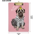 thumbnail image 3 of FMSHPON Cute Pug Dog Ballerina Pink Clipboard Hardboard Wood Nursing Clip Board and Pull for Standard A4 Letter 13x9 inches, 3 of 8