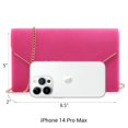 thumbnail image 4 of Bolso de mano de noche Dasein Velvet con correa de cadena rosa, 4 of 6
