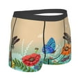 thumbnail image 3 of Balery Colorful Plants And Insects Men's Boxer Briefs, Soft and Breathable Cotton Underwear with nylon Waistband-Medium, 3 of 9