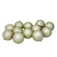 thumbnail image 1 of Northlight Boules de Noël Mates Incassables - 4 Pouces - Or Champagne - 12ct, 1 of 4