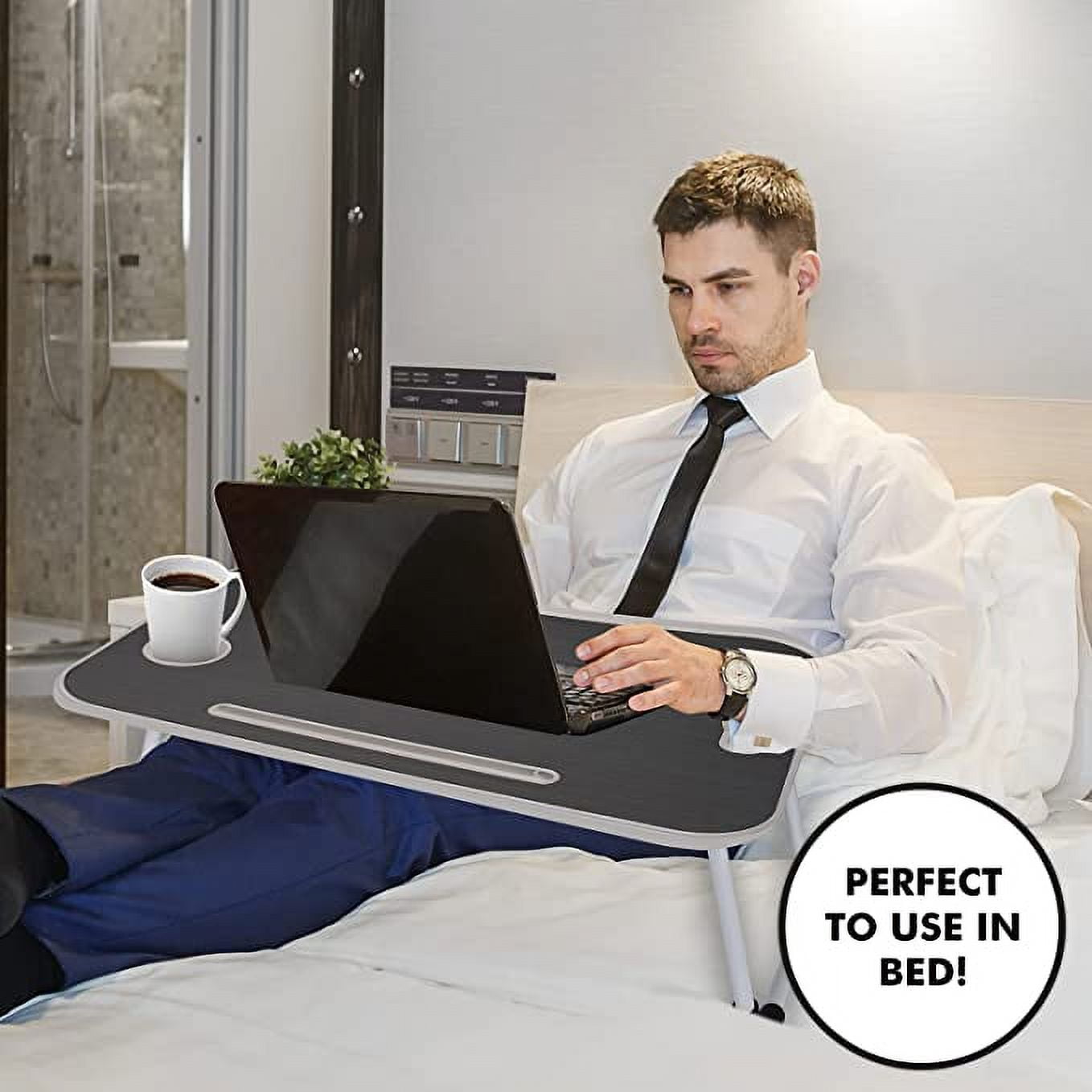 MavoCraft / Folding Lap Desk for Bed and Sofa / Dark Grey