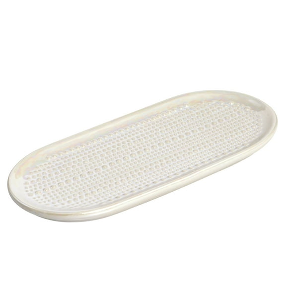 Mainstays Iridescent Hobnail Ceramic Soap Dish Tray