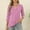 Pink, variant on Viluyesy V-Neck T-Shirt for Womens 3/4 Sleeves Shirt Tops Fashionable Loose Blouse Black Size M