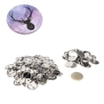 thumbnail image 1 of 100 Set Pin Back Button Parts, Metal Plastic DIY Round Button Badge Parts For DIY Accessories Badge Corsage, 1 of 8
