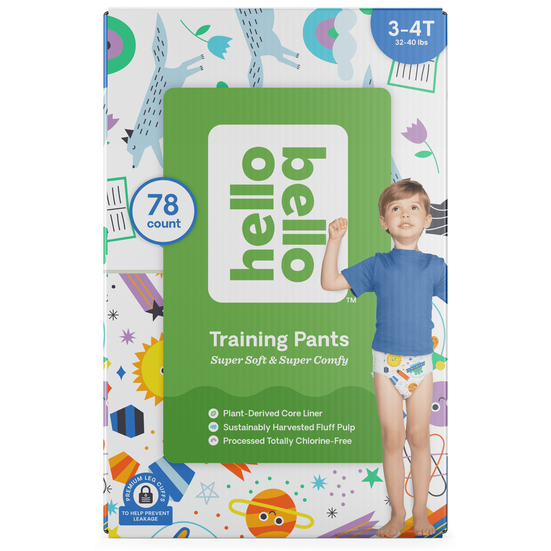 Hello Bello Boy Training Pants Club Box I Bedtime Stories & Space Travelers I Size Large (3T-4T) I 78 Count