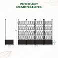 thumbnail image 6 of 3Pcs Plastic Plant Box With Metal Trellis,Raised Garden Bed With Trellis Planter For Climbing Plant Outdoor Raised Planter Box Privacy Screen For Climbing Plants Vegetable,Planter Box For Backyard, 6 of 7