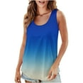 thumbnail image 2 of Tank Tops for Women under $4.98 no boundari Sleeveless Crew-neck Pleated Print Casual Fashion Top Multicolor XL, 2 of 6
