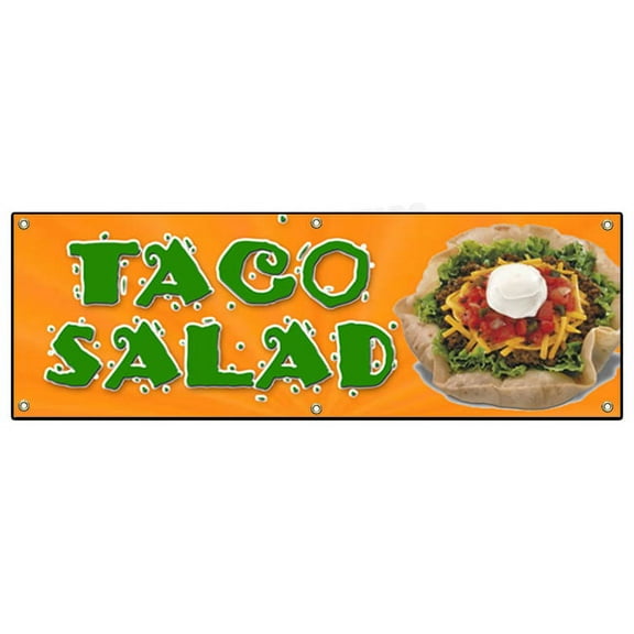 72" TACO SALAD BANNER SIGN mexican food restaurant sign
