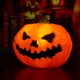 thumbnail image 5 of GOOHOCHY Calabaza decorativa con luz LED, funciona a pilas, modelo espeluznante con lámpara LED., 5 of 7