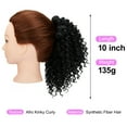 thumbnail image 2 of SAYFUT Short Afro Curly Ponytail Hair Piece for Women Ponytail Extension Afro Puff Drawstring Ponytail Clip In Hair Extensions Drawstring Curly Ponytail (1b/27#), 2 of 8